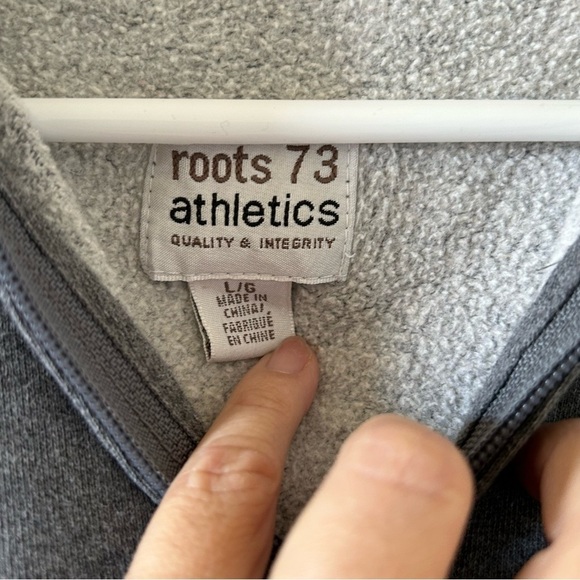 Roots 73 Women’s Zip Hoodie Large Gray Canada Embroidered Sporty Lounge Gym - Picture 7 of 12